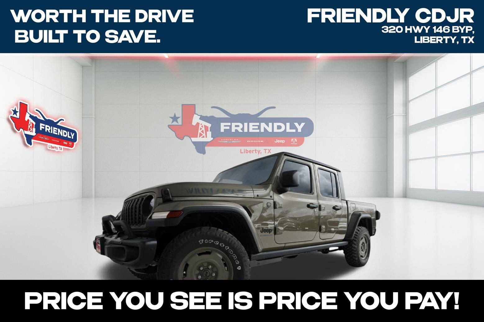New 2026 Jeep Gladiator Willys AWD/4WD image 1