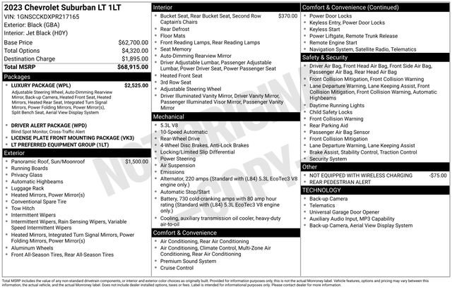 Used 2023 Chevrolet Suburban LT w/ Luxury Package RWD image 4
