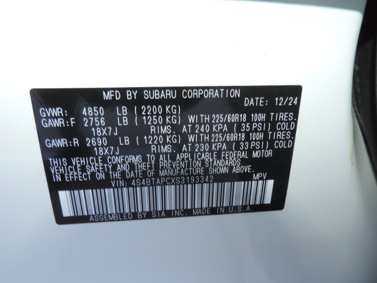 Used 2025 Subaru Outback Touring AWD/4WD image 12