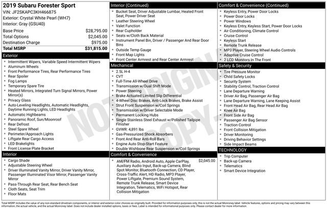 Used 2019 Subaru Forester Sport image 30