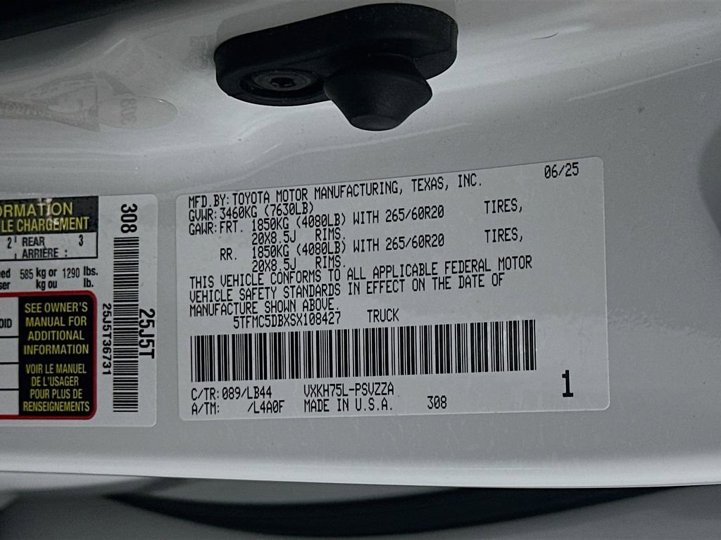 Used 2025 Toyota Tundra 1794 Edition w/ TRD Off-Road Package image 37