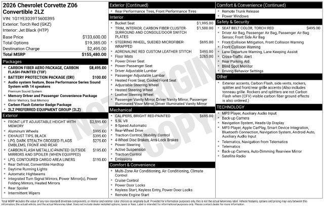 Used 2026 Chevrolet Corvette Z06 RWD image 29