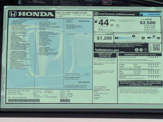 New 2025 Honda Accord Sport image 18