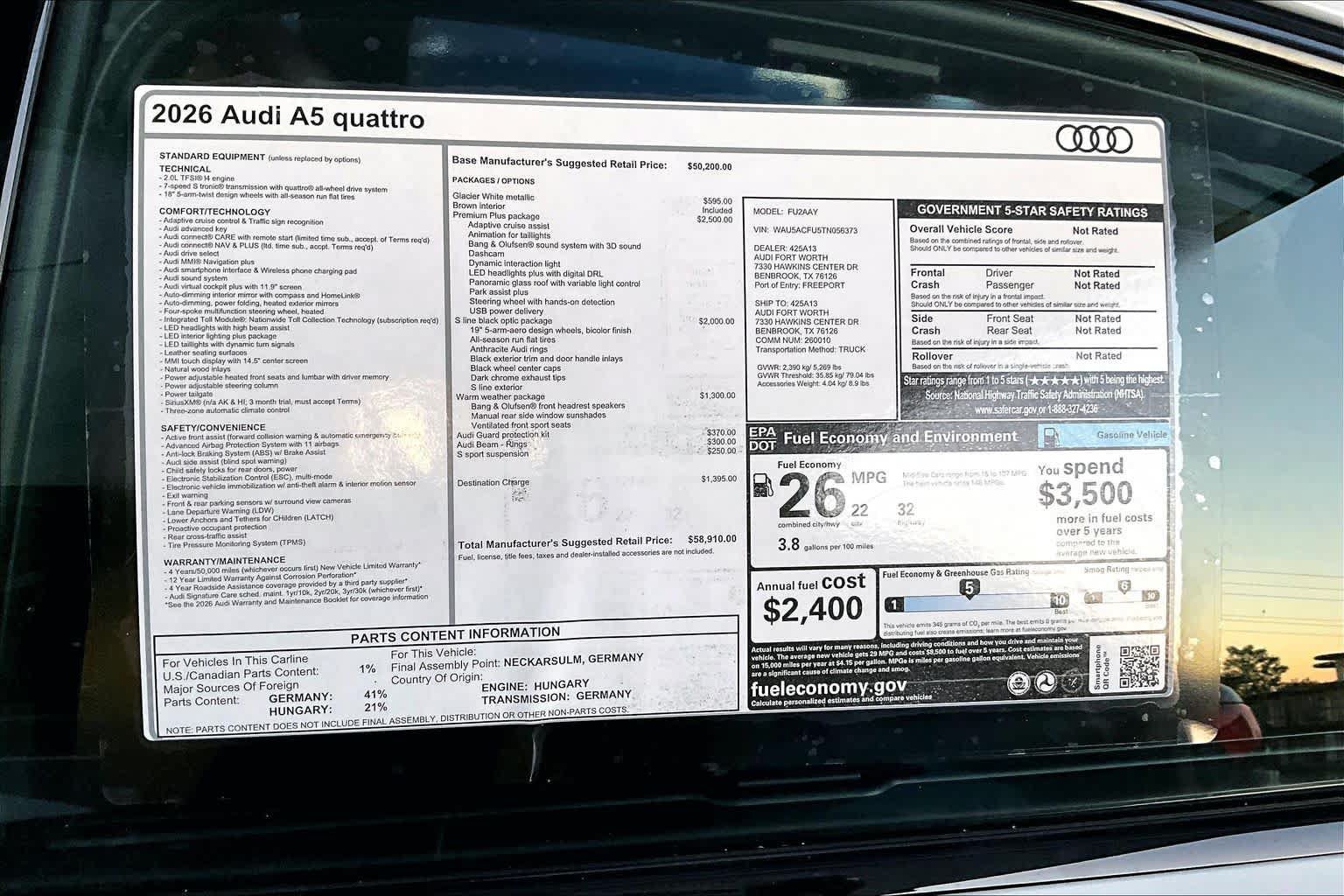 New 2026 Audi A5 2.0T Premium Plus AWD/4WD image 19
