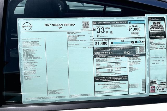 New 2027 Nissan Sentra SV FWD image 12