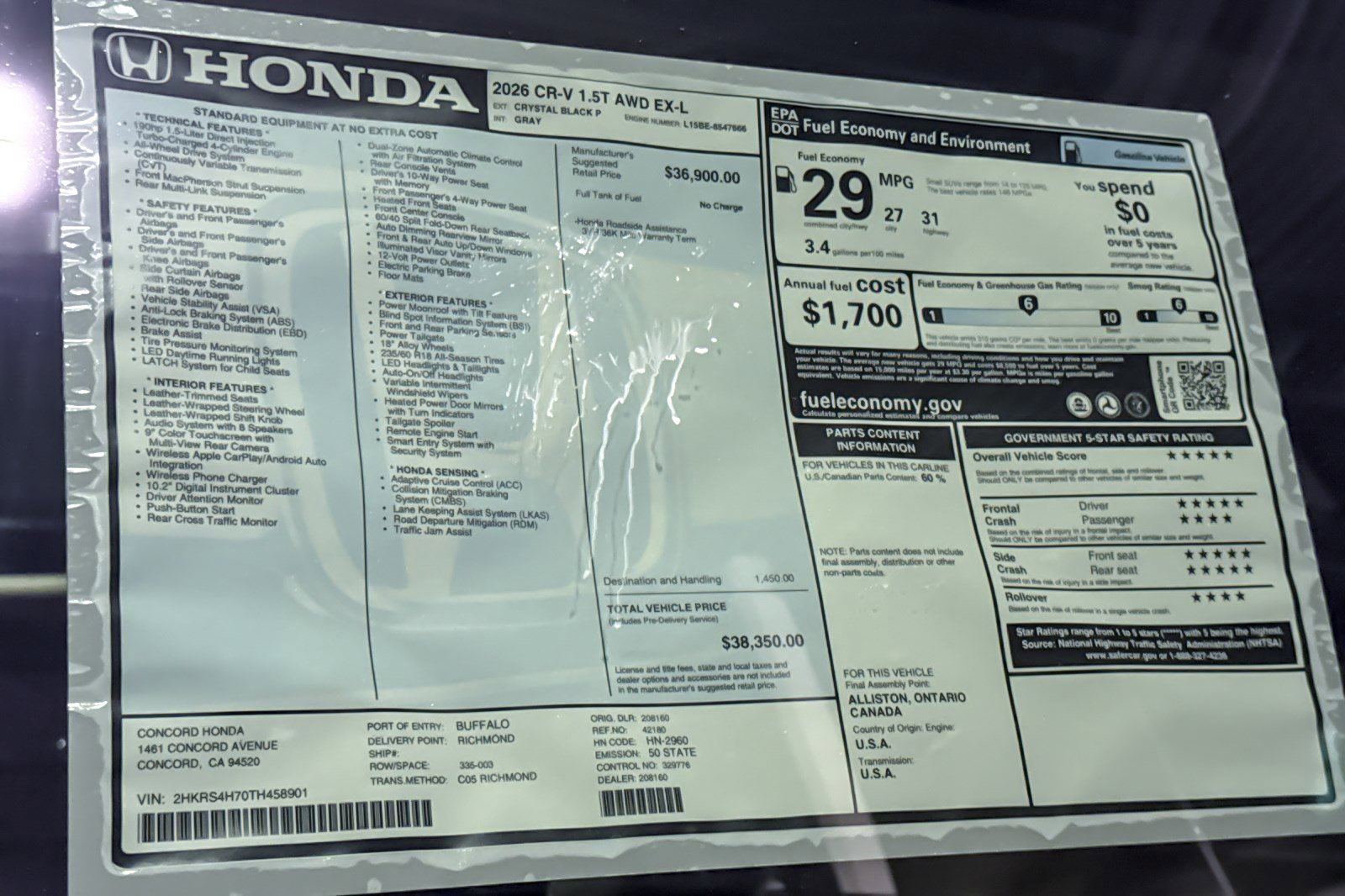 New 2026 Honda CR-V EX-L image 26