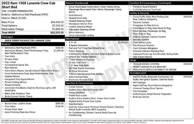 Used 2022 RAM 1500 Laramie AWD/4WD image 6