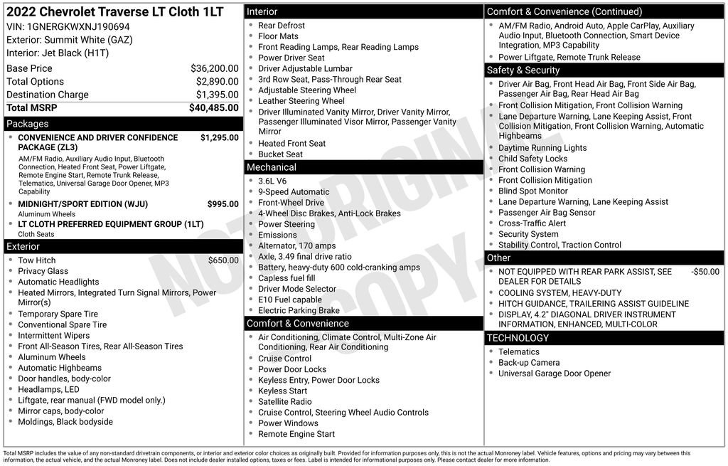 Used 2022 Chevrolet Traverse LT FWD image 6