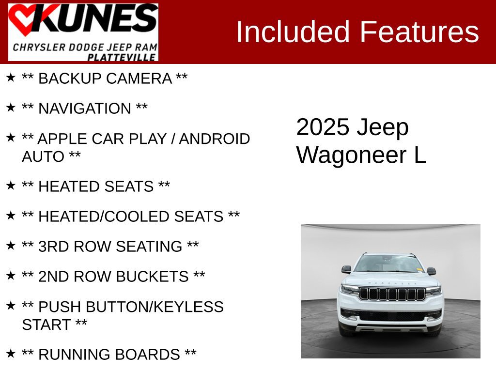 Used 2025 Jeep Wagoneer L Series II AWD/4WD image 2