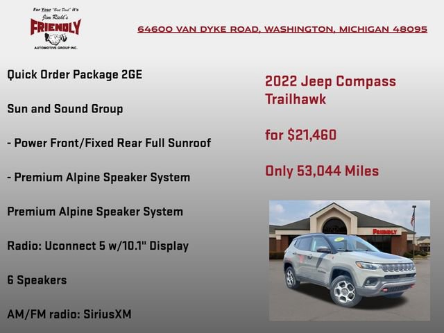 Used 2022 Jeep Compass Trailhawk w/ Sun and Sound Group AWD/4WD image 5