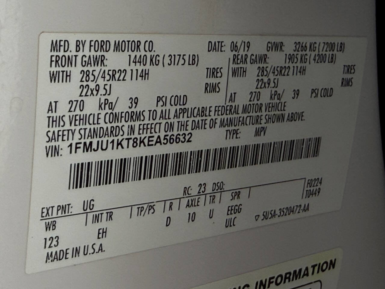 Used 2019 Ford Expedition Limited w/ Equipment Group 302A RWD image 79