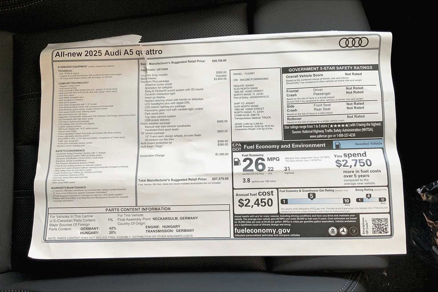New 2025 Audi A5 2.0T Premium Plus w/ Premium Plus image 19