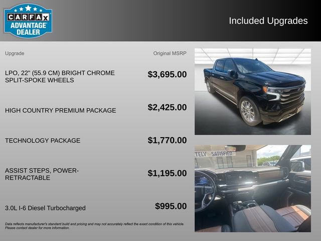 Used 2023 Chevrolet Silverado 1500 High Country w/ High Country Premium Package AWD/4WD image 3
