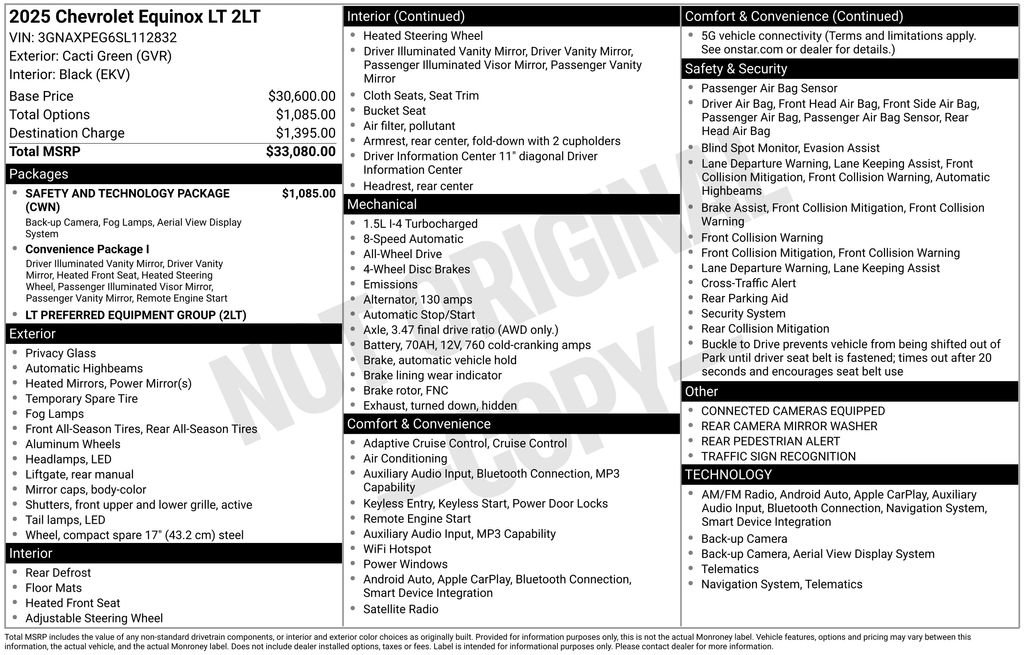 Used 2025 Chevrolet Equinox LT w/ Safety and Technology Package AWD/4WD image 19