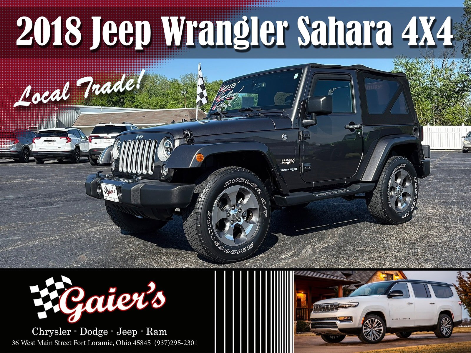 Used 2018 Jeep Wrangler Sahara w/ Connectivity Group AWD/4WD image 1