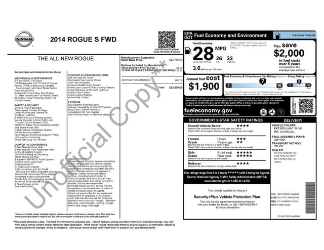 Used 2014 Nissan Rogue S image 5