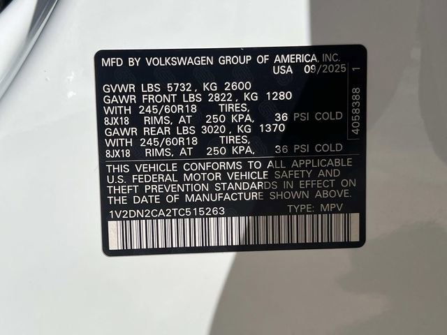 New 2026 Volkswagen Atlas SE image 25