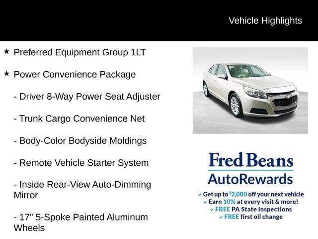 Used 2015 Chevrolet Malibu LT w/ Power Convenience Package image 4