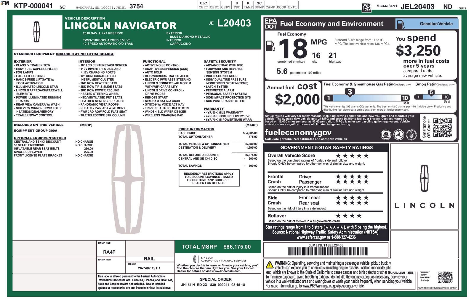 Used 2018 Lincoln Navigator L Reserve image 1