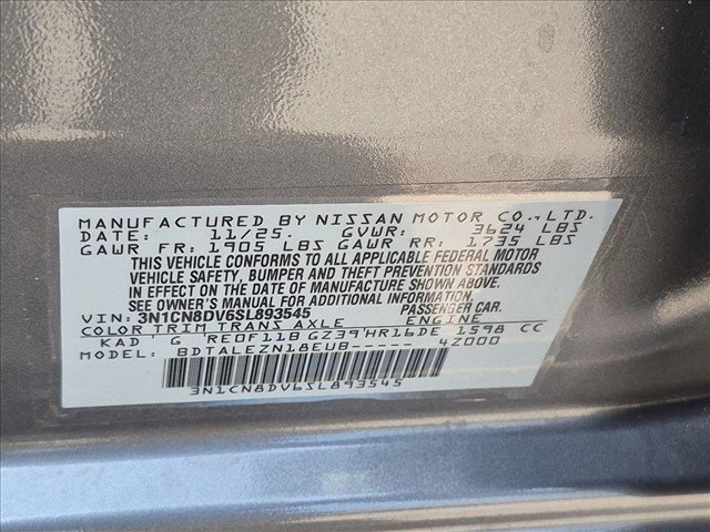 Certified 2025 Nissan Versa S w/ Trunk Package FWD image 23