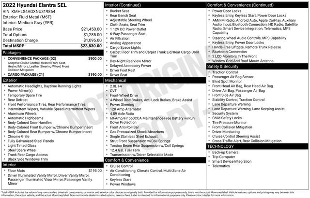 Used 2022 Hyundai Elantra SEL w/ Convenience Package FWD image 13