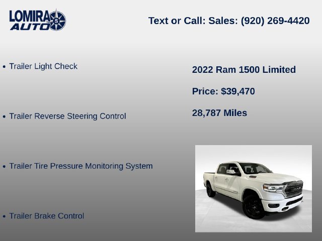 Used 2022 RAM 1500 Limited w/ Body-Colour Bumper Group AWD/4WD image 33