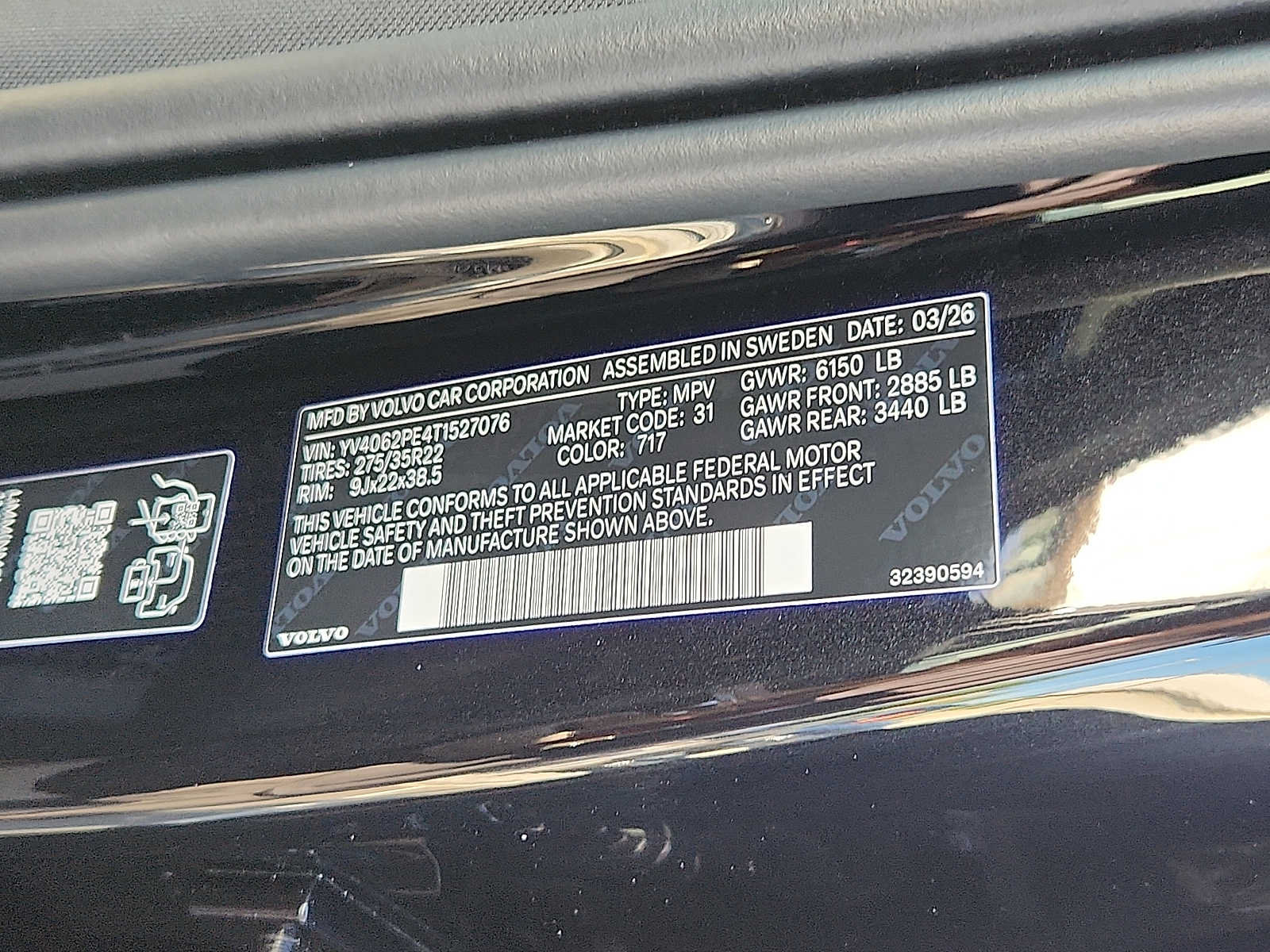 Used 2026 Volvo XC90 B6 Plus w/ Protection Package Premier AWD/4WD image 26