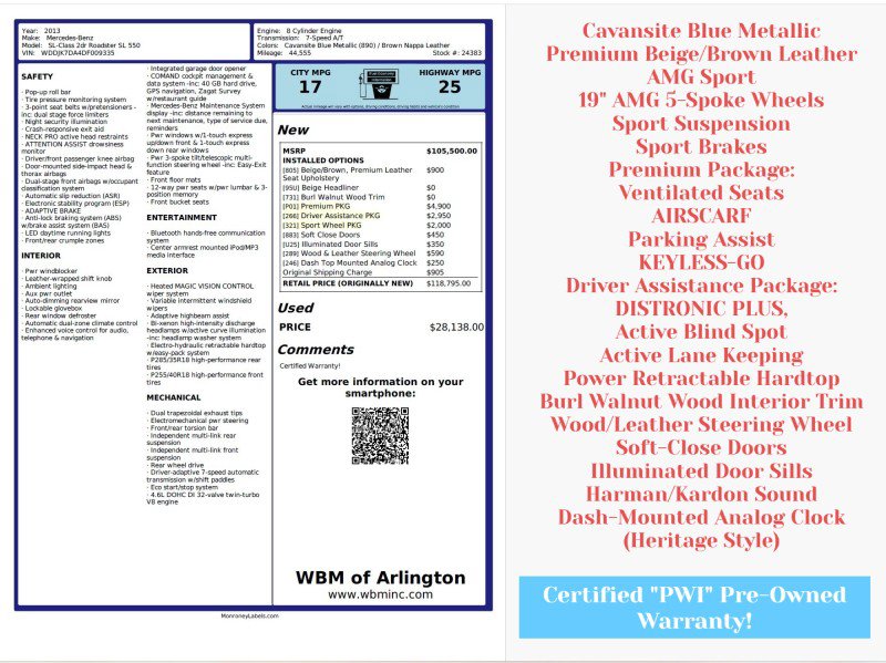 Used 2013 Mercedes-Benz SL 550 image 2