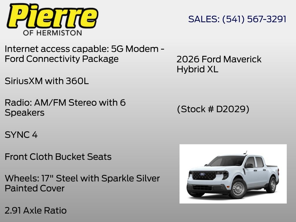 New 2026 Ford Maverick XL AWD/4WD image 10