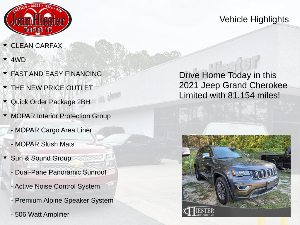 Used 2021 Jeep Grand Cherokee Limited w/ Sun & Sound Group AWD/4WD image 6