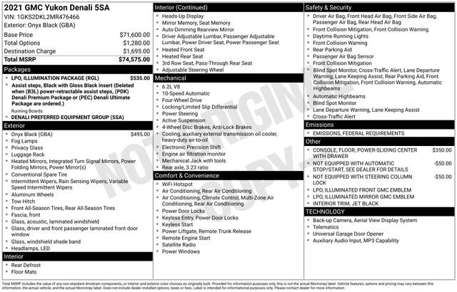 Used 2021 GMC Yukon Denali w/ LPO, Illumination Package image 40