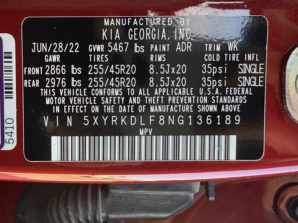 Certified 2022 Kia Sorento SX Prestige image 37