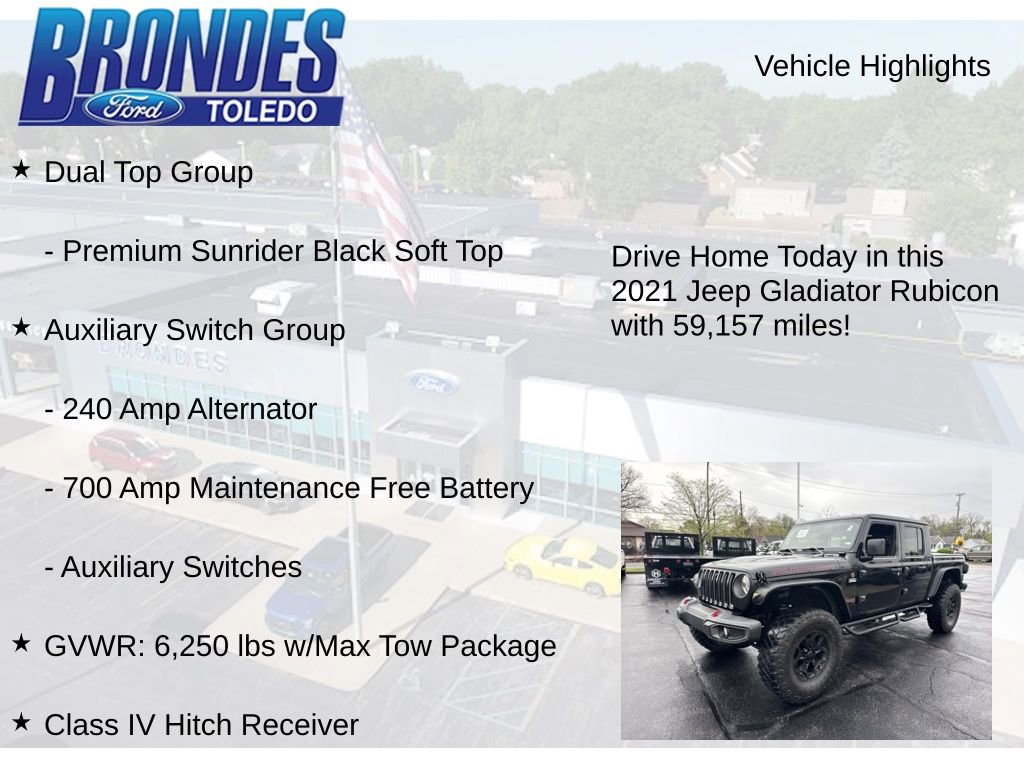 Used 2021 Jeep Gladiator Rubicon w/ Dual Top Group AWD/4WD image 26
