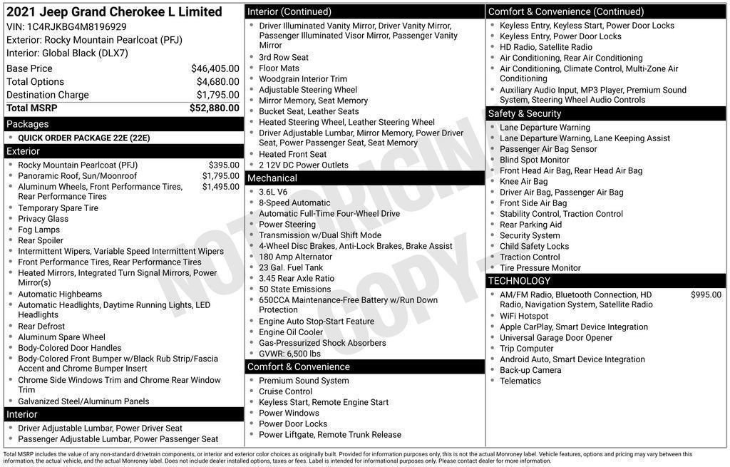 Used 2021 Jeep Grand Cherokee L Limited image 59