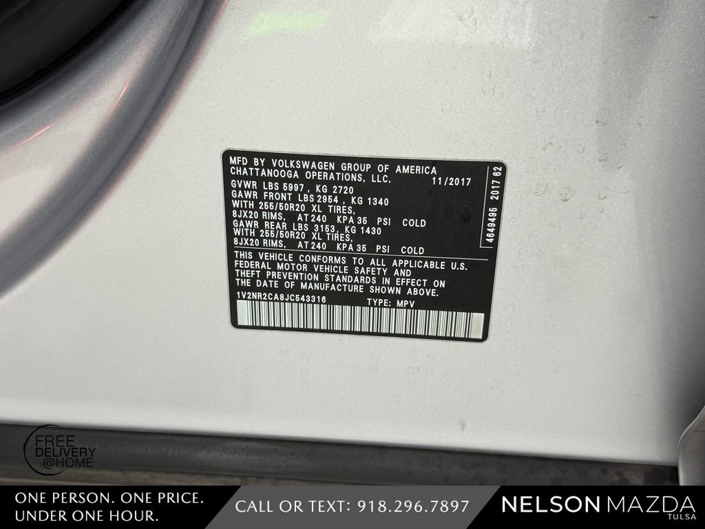 Used 2018 Volkswagen Atlas SEL Premium AWD/4WD image 62