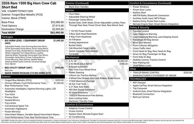 New 2026 RAM 1500 Big Horn image 41