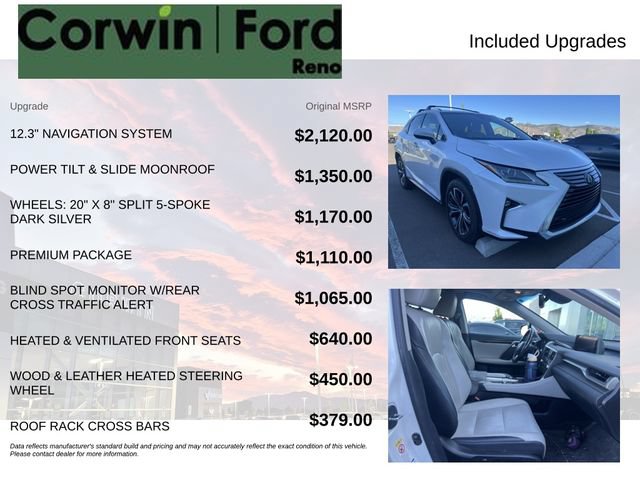 Used 2018 Lexus RX 350 AWD w/ Premium Package image 3