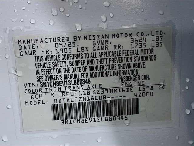 New 2025 Nissan Versa SV w/ Trunk Package image 20