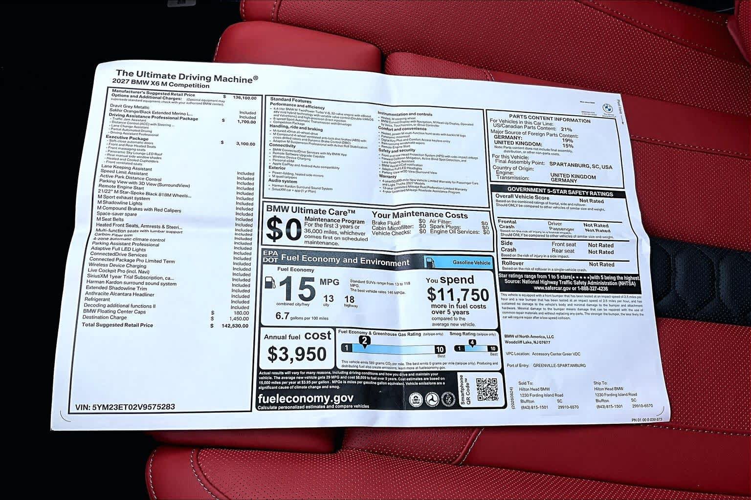 New 2027 BMW X6 M Competition w/ Executive Package AWD/4WD image 18