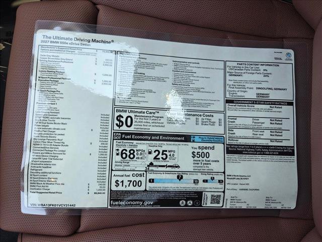 New 2027 BMW 550e xDrive w/ Executive Package AWD/4WD image 17