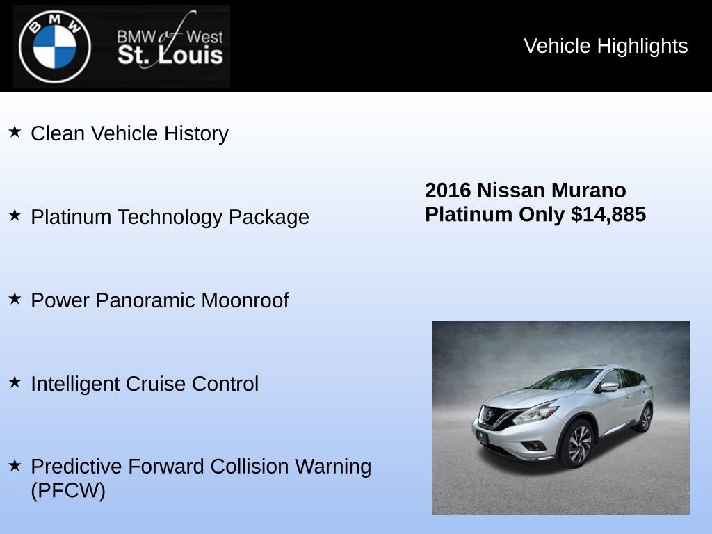 Used 2016 Nissan Murano Platinum w/ Platinum Technology Package AWD/4WD image 8