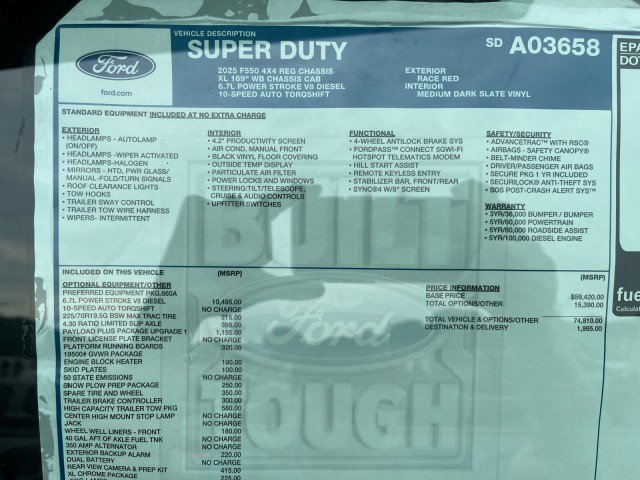 New 2025 Ford F550 4x4 Regular Cab Super Duty image 20