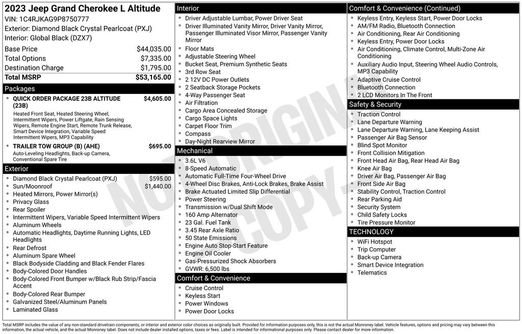 Used 2023 Jeep Grand Cherokee L Laredo AWD/4WD image 6