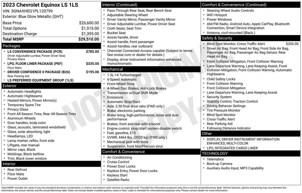 Used 2023 Chevrolet Equinox LS w/ LS Convenience Package FWD image 9
