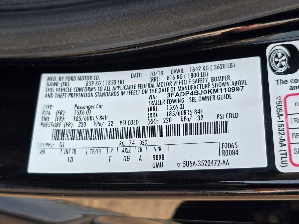 Used 2019 Ford Fiesta SE FWD image 32