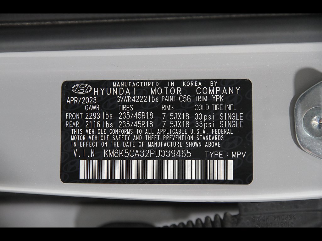 Certified 2023 Hyundai Kona Limited w/ Cargo Package AWD/4WD image 24
