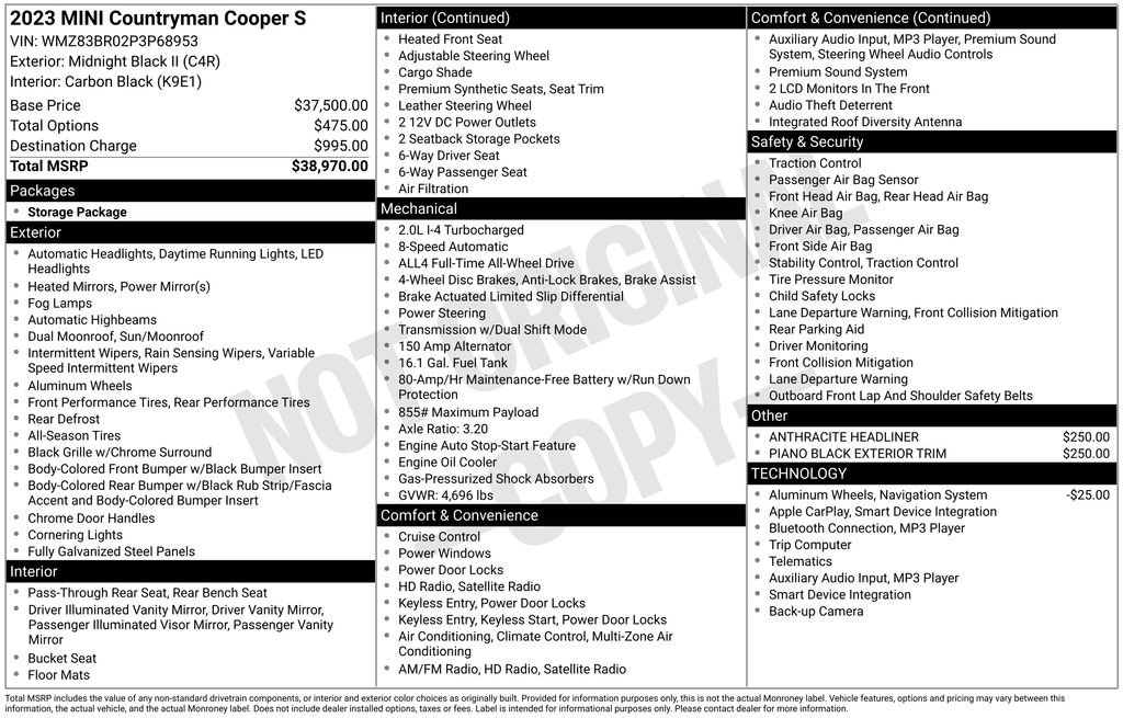 Used 2023 MINI Cooper Countryman S AWD/4WD image 64