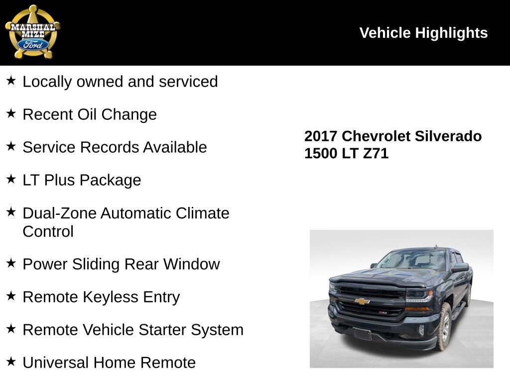 Used 2017 Chevrolet Silverado 1500 LT w/ Texas Edition image 2