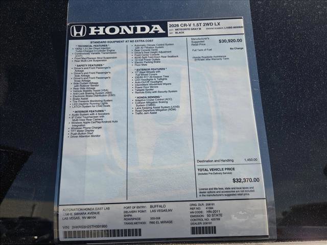 New 2026 Honda CR-V LX image 17