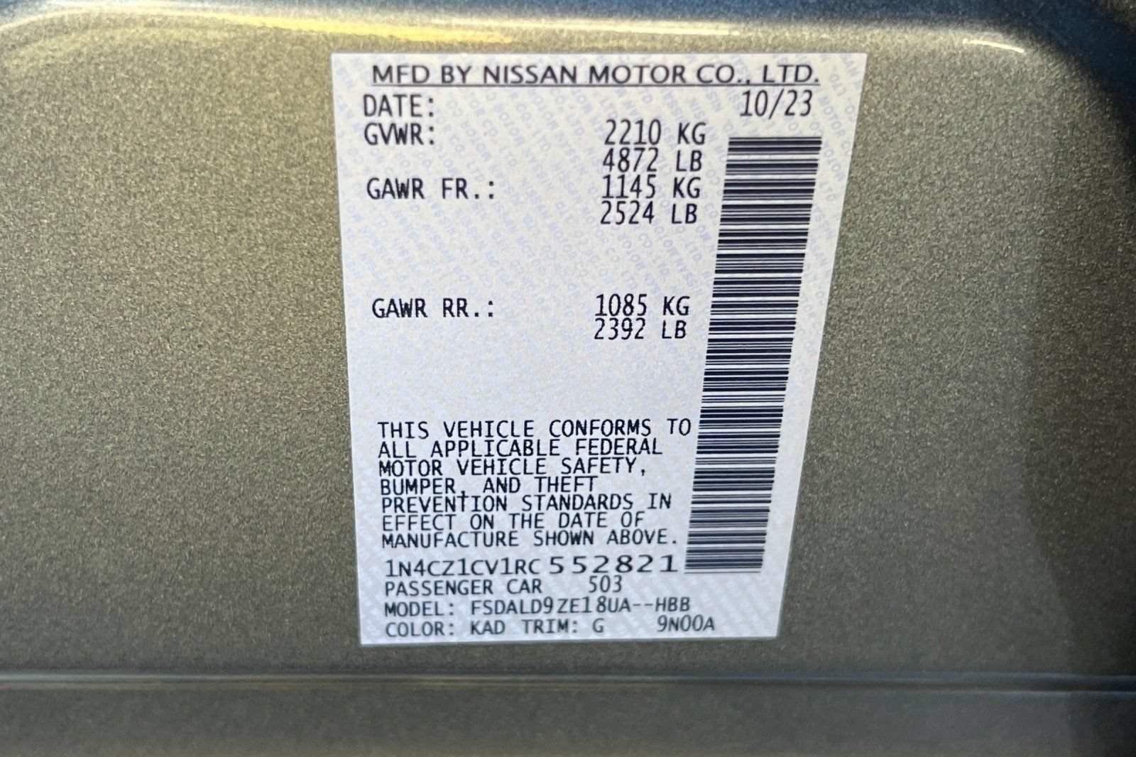 Certified 2024 Nissan Leaf SV Plus FWD image 35